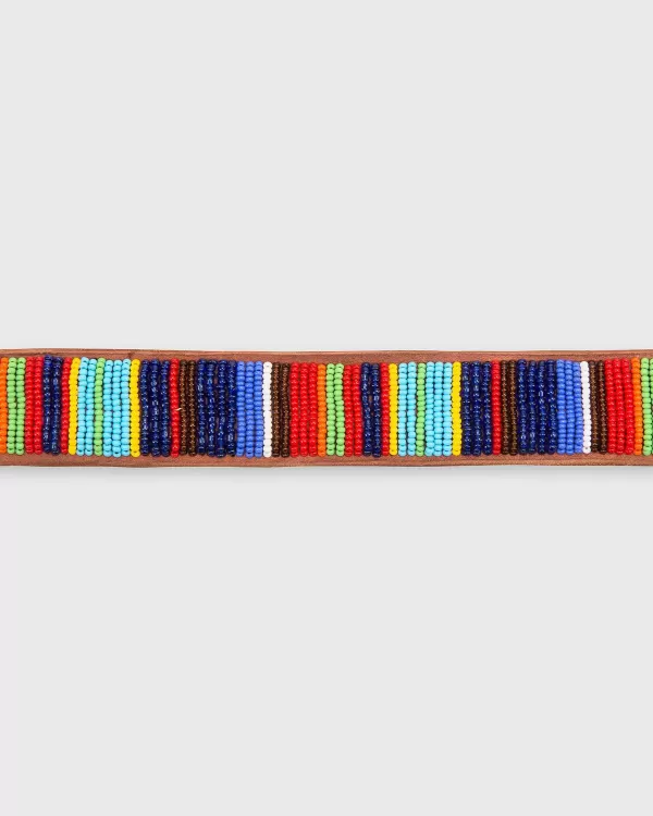 Best Sid Mashburn 1.25" African Beaded Belt Multicolor Vertical Stripe