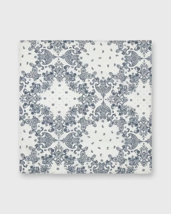 Best Sid Mashburn Bandana White/Blue Paisley