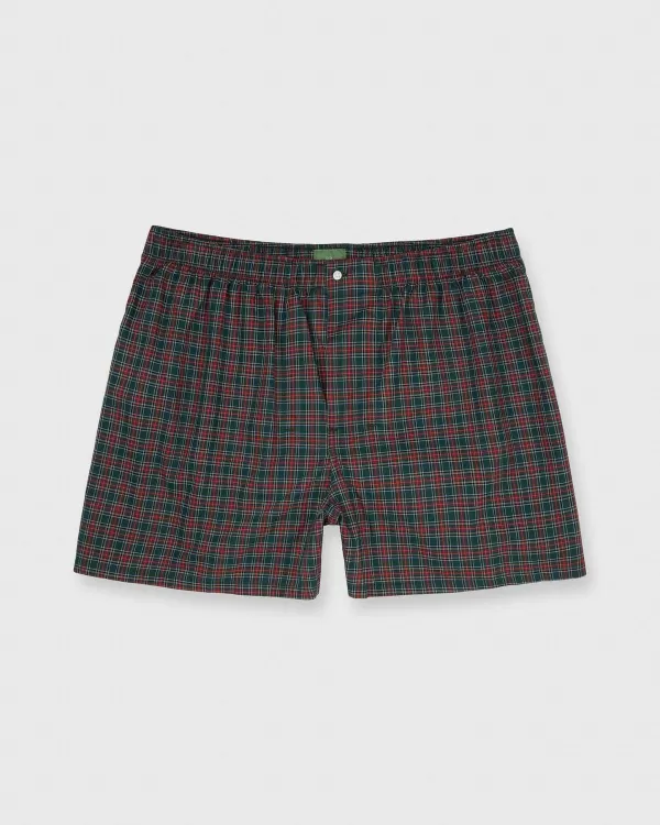 Best Sale Sid Mashburn Button-Front Boxer Short Hunter Tartan Poplin