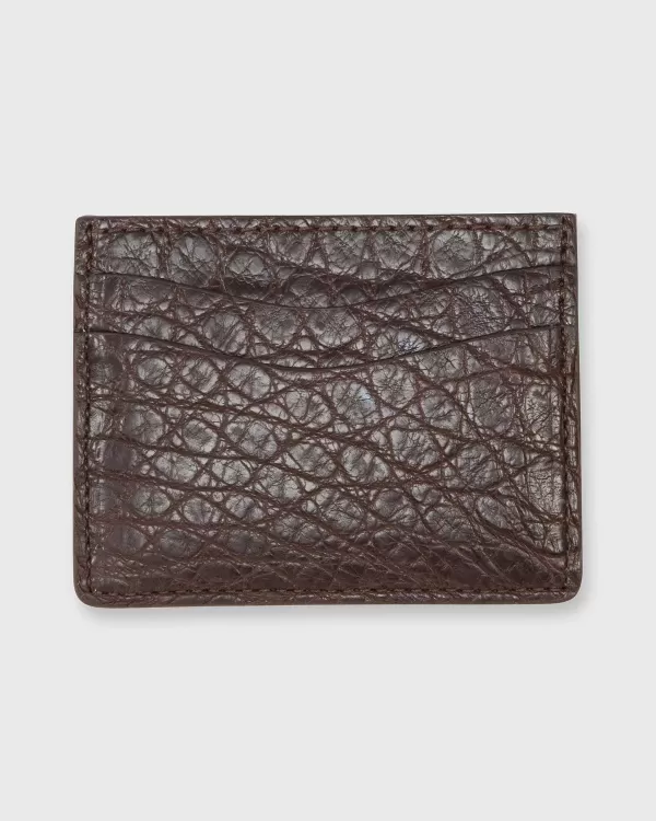 Store Sid Mashburn Card Holder Chocolate Matte Alligator