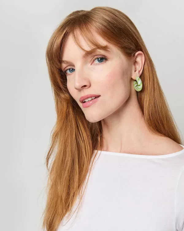 Flash Sale Lizzie Fortunato Cascais Hoop Earrings Lime