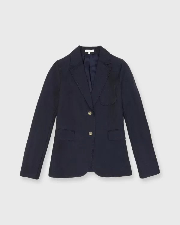 Flash Sale Ann Mashburn Ghost Blazer Navy High-Twist