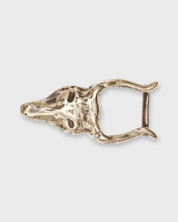 Best Sale Mashburn Horned Belt Buckle Brass