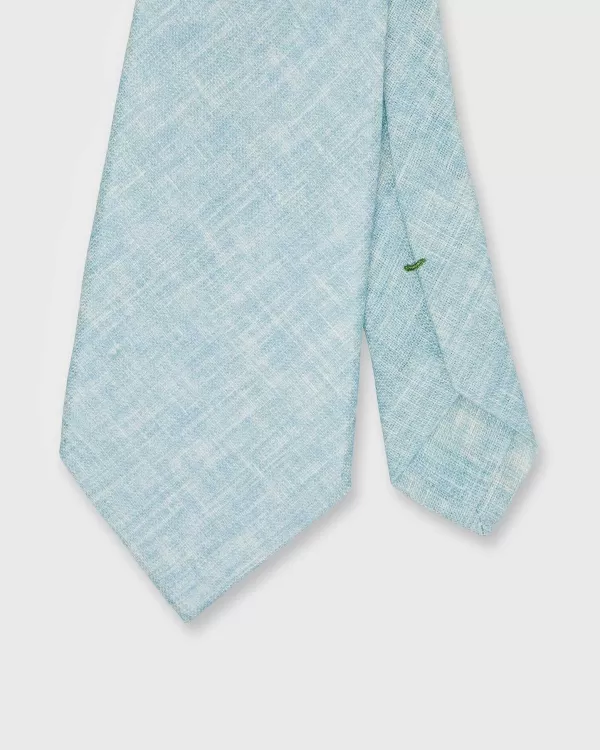 Best Sale Sid Mashburn Linen Woven Tie Aqua