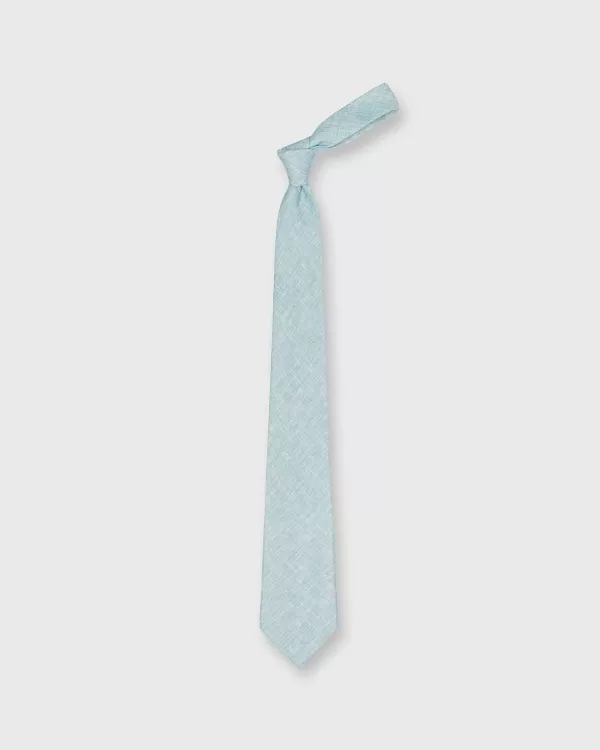 Best Sale Sid Mashburn Linen Woven Tie Aqua