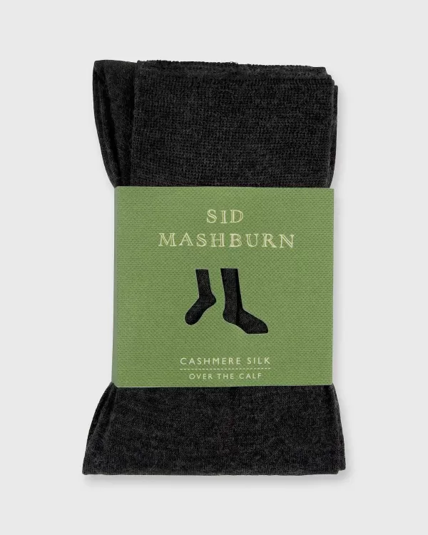 Best Sale Sid Mashburn Over-The-Calf Dress Socks Heather Charcoal Cashmere/Silk