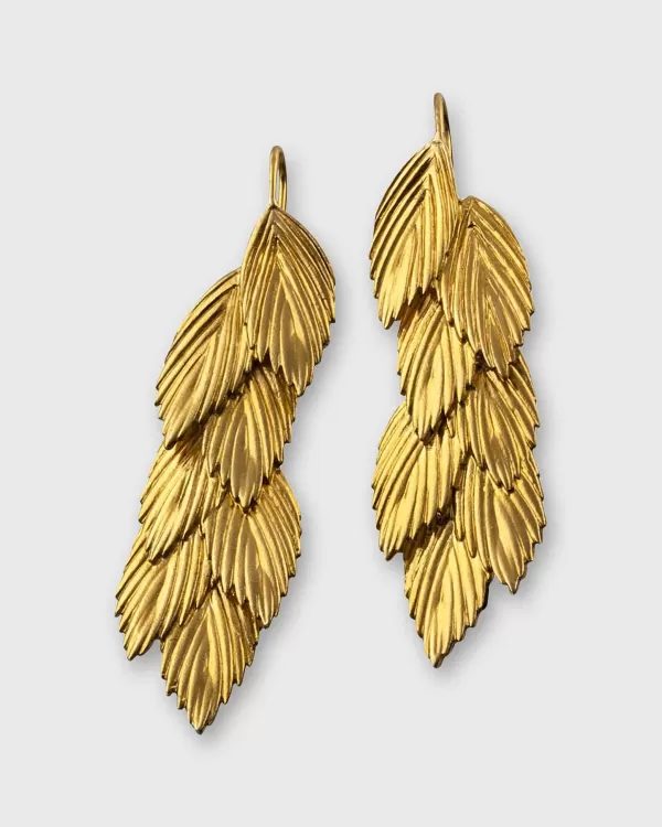 New Gogo Jewelry Sea Oats Earrings Vermeil