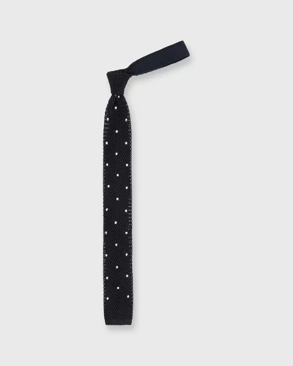 Shop Sid Mashburn Silk Knit Tie Navy/White Dot