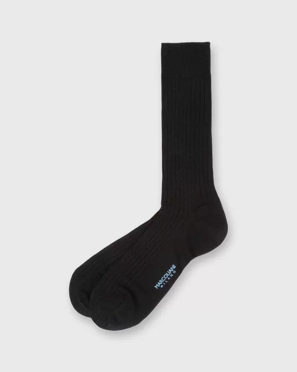 Best Sale Marcoliani Trouser Dress Socks Black Extra Fine Merino